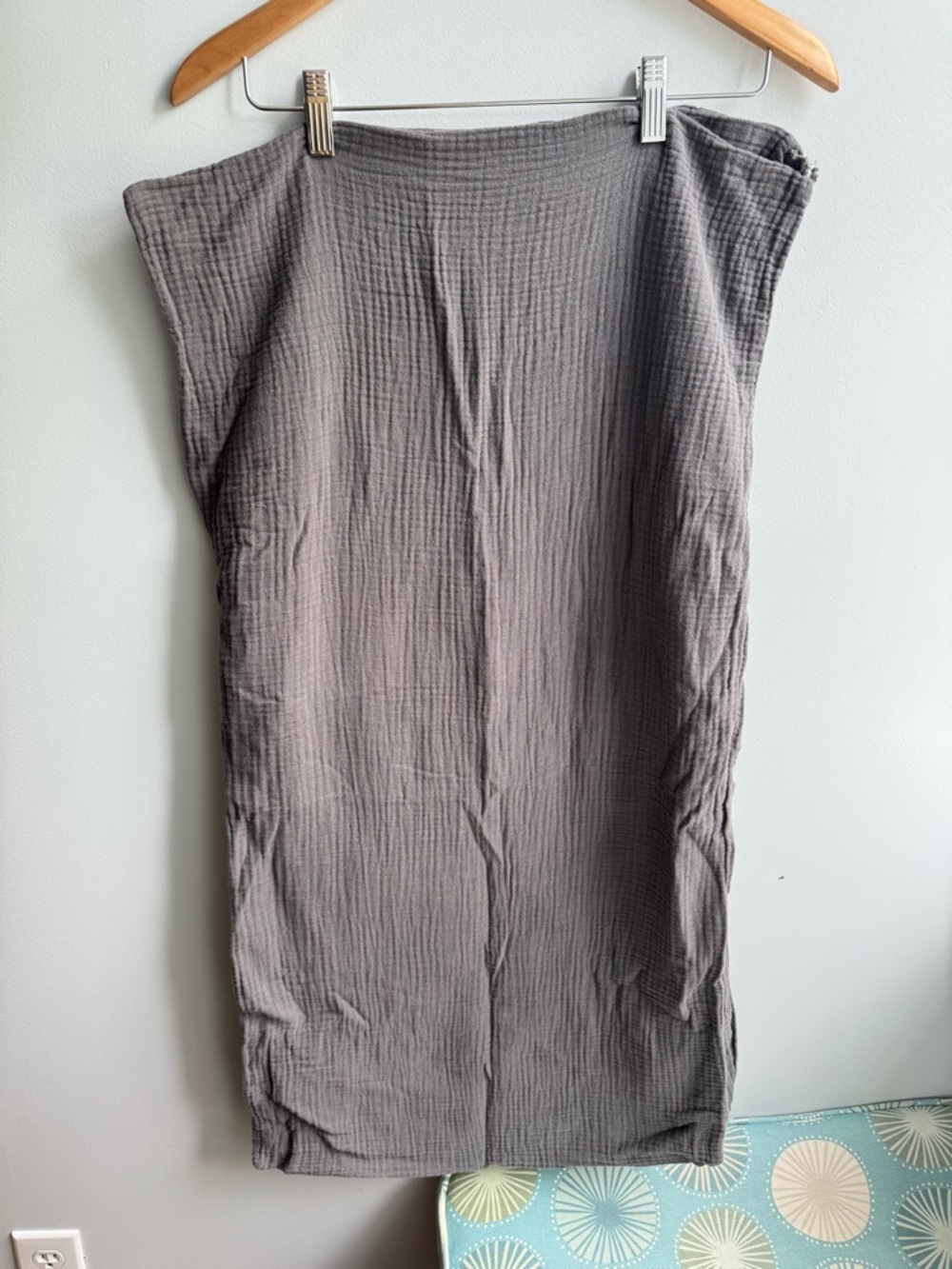 2 King Gray Cotton Gauze Pillow Cases